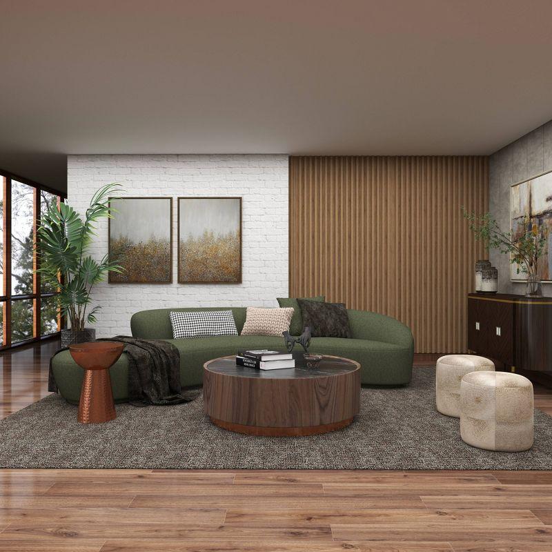 Ivy Bronx Dolina Metal Handmade Side End Accent Table with Hammered Design