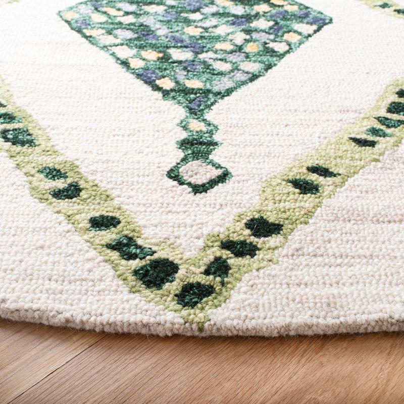 Aspen APN702 Hand Tufted Area Rug - Green/Ivory - 7' round - Safavieh.