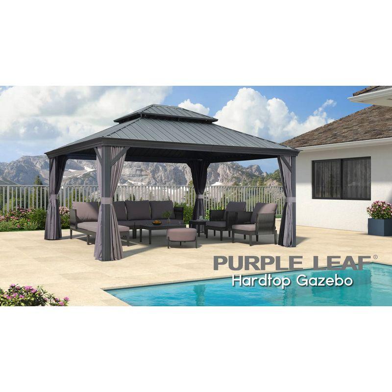 Purple Leaf 13' X 17' Hardtop Gazebo Aluminum Gazebo