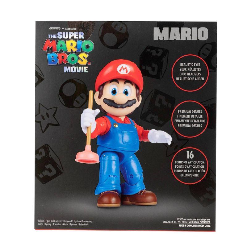 Nintendo The Super Mario Bros. Movie Mario Figure with Plunger Accessory