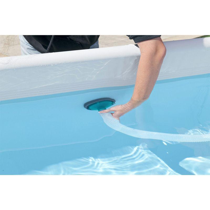 Bestway Flowclear AquaCrawl 88 Inch Pool Vacuum for 15 Feet Above Ground Pools with Removable Debris Bag, Suction Nozzle, Skimmer Head, and Adapters