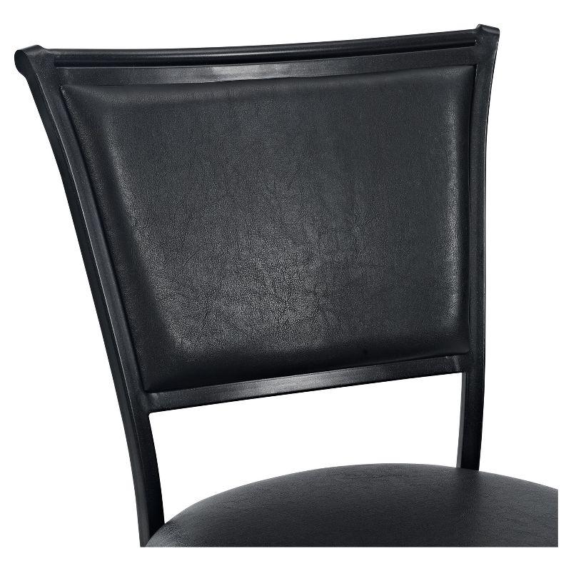 Rachel Swivel Barstool Black with Cushion Black - Crosley