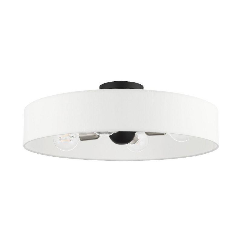 Livex Lighting Venlo 4 - Light Semi-Flush Mount in  Black/Brushed Nickel