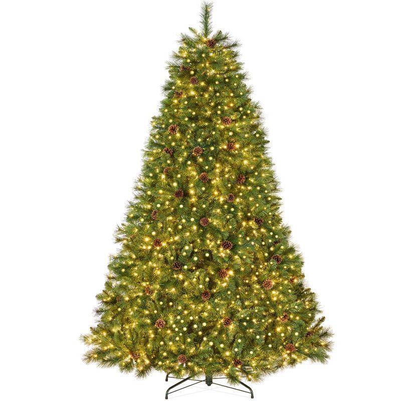 9-Foot Pre-Lit Scotch Pine Christmas Tree with Multicolor LED Lights