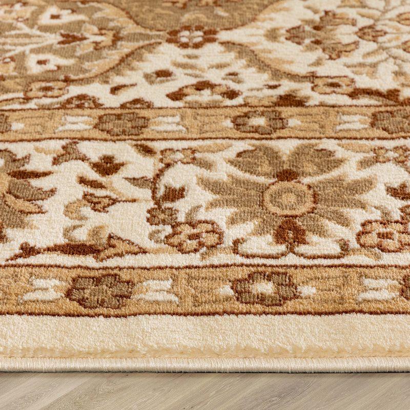 Well Woven Barclay Pyla Oriental Ivory Plush Pile Area Rug