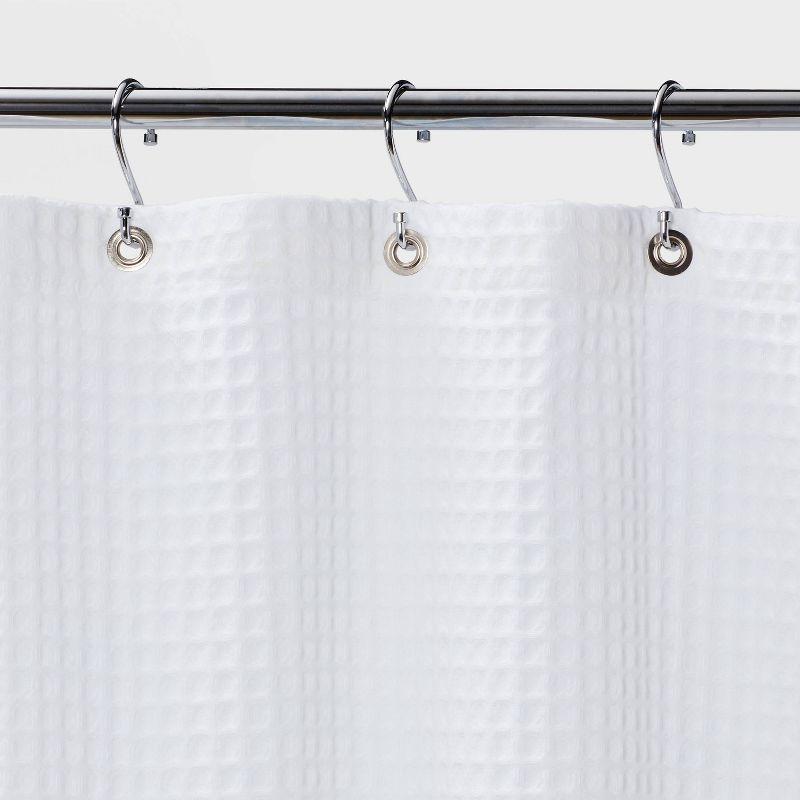 72"x72" Waffle Weave Shower Curtain White - Threshold™