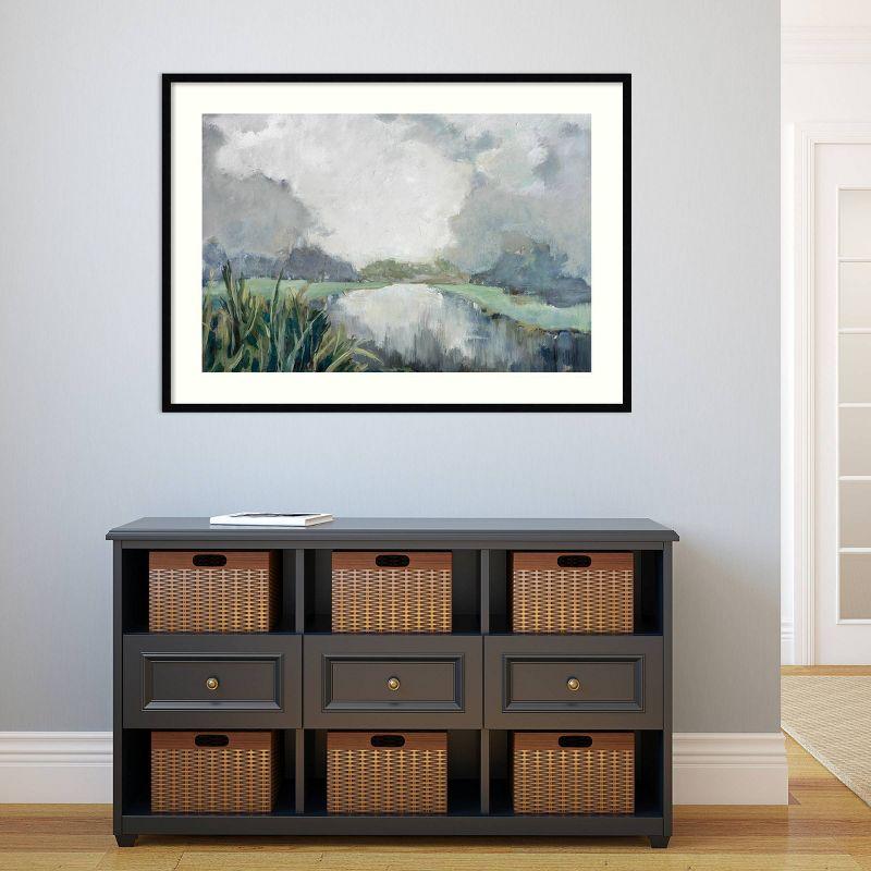 43" x 31" Black Framed Nature Vista Matte Wall Art