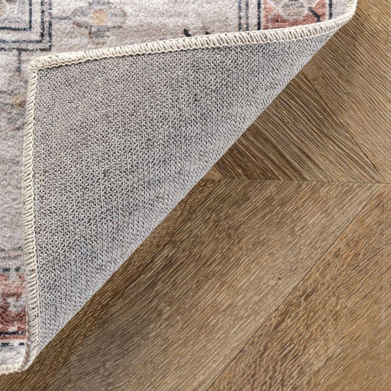 Nuloom Banks Vintage Pet Friendly Machine Washable Area Rug, 8' x 10', Beige