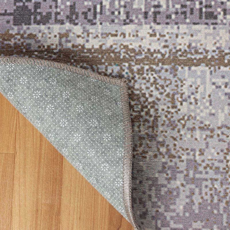 Brushed Patchwork Non-Slip Machine Washable Indoor Area Rug or Runner by Blue Nile Mills