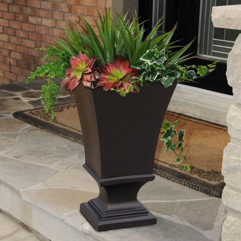 Vienna 26" Espresso Polyethylene Tall Urn Planter