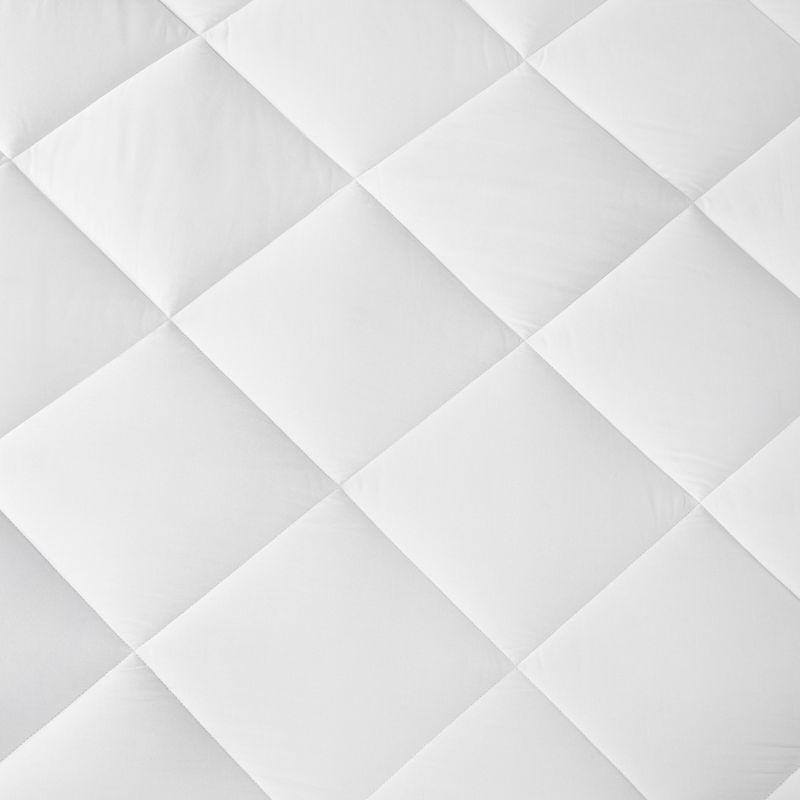 Madison Park King Ensure 300 Thread Count Cotton Sateen Waterproof Mattress Pad: Hypoallergenic, Quilted Protector