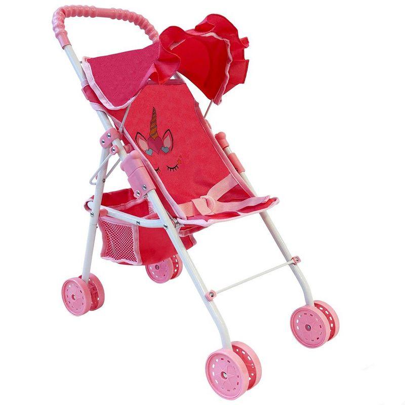 The New York Doll Collection Baby Doll Stroller My First Toy Stroller Pink