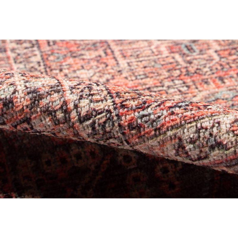 2'x3' Helena Accent Rug Coral Pink - Momeni: Bohemian Ikat Design, Low Pile, Indoor, Machine Made, Polyester & Cotton