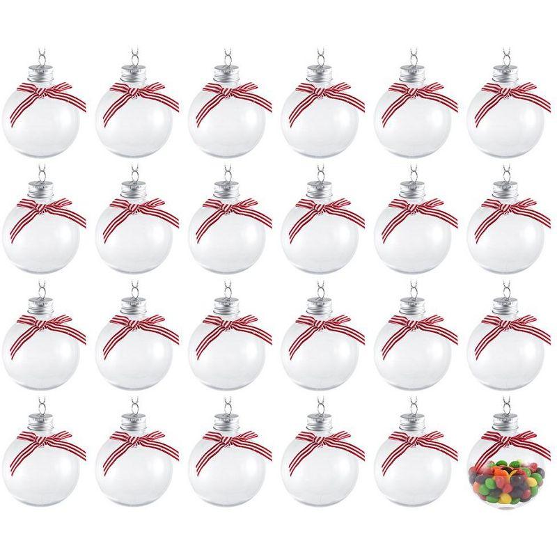RN'Ds Clear Fillable Ornaments Balls - 24 Pack
