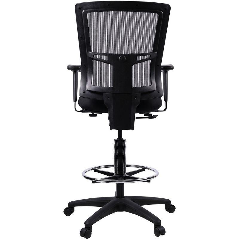 Lorell Mesh Back Drafting Stool - Black Seat
