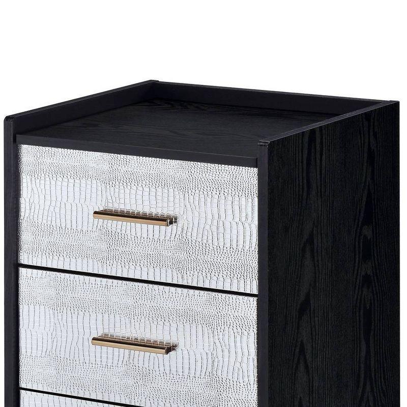 Myles 17" Armoires - Acme Furniture: Metal Frame, 5-Door Jewelry Storage, No Assembly Required