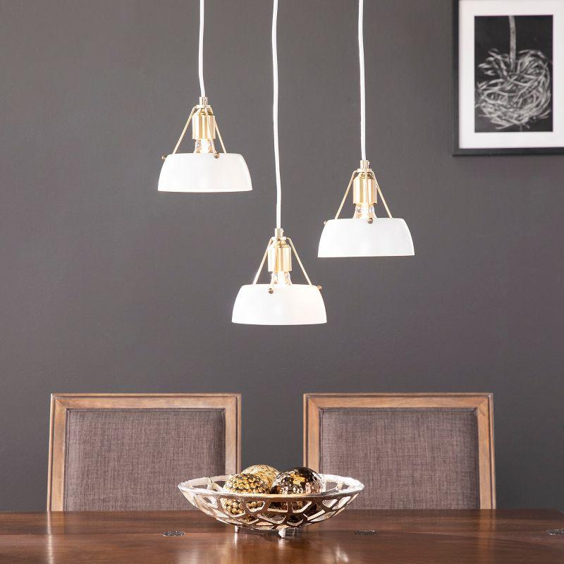 Renmarco Contemporary 3-Light Cluster Pendant - White - SEI