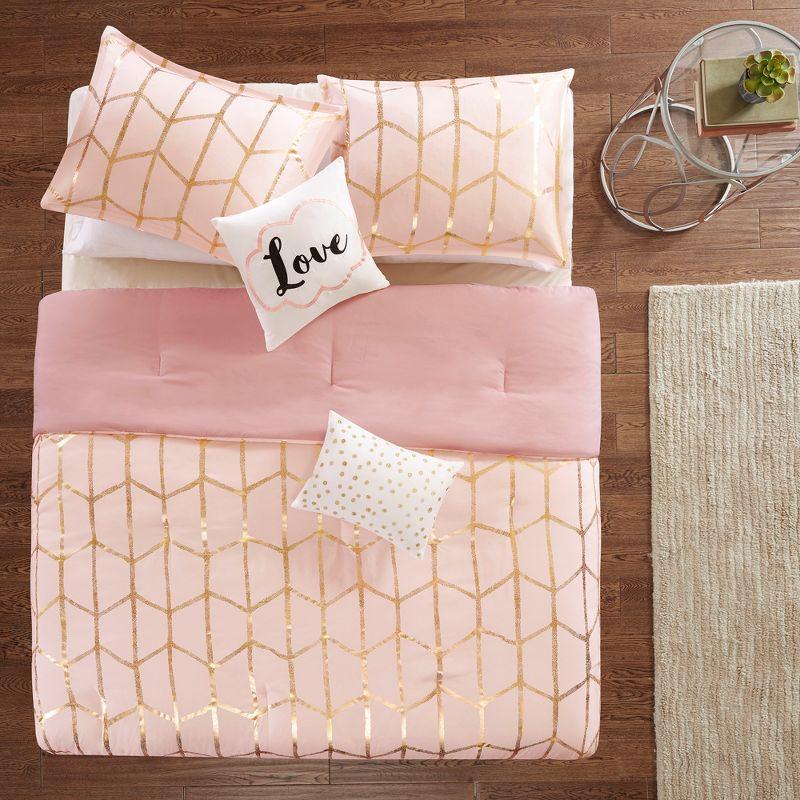 Arielle Metallic Printed Comforter Set