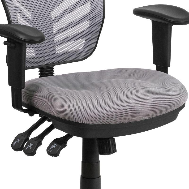 Flash Furniture Mid-Back Mesh Multifunction Executive Swivel Ergonomic Office Chair with Adjustable Arms