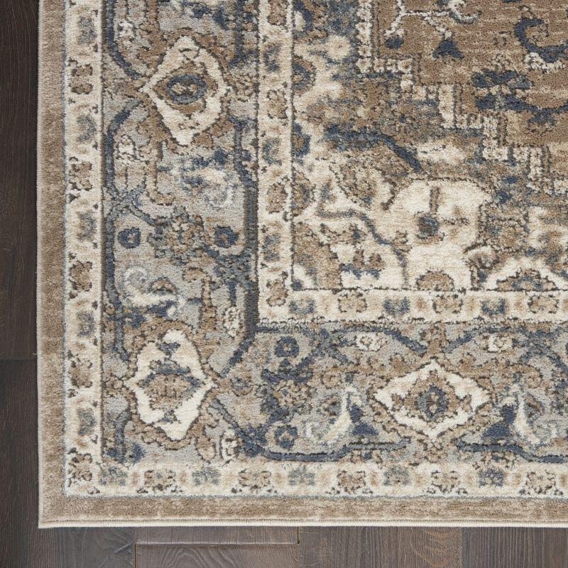 Nourison Concerto Center Medallion Indoor Rug Beige Grey 7'10" x 9'10"