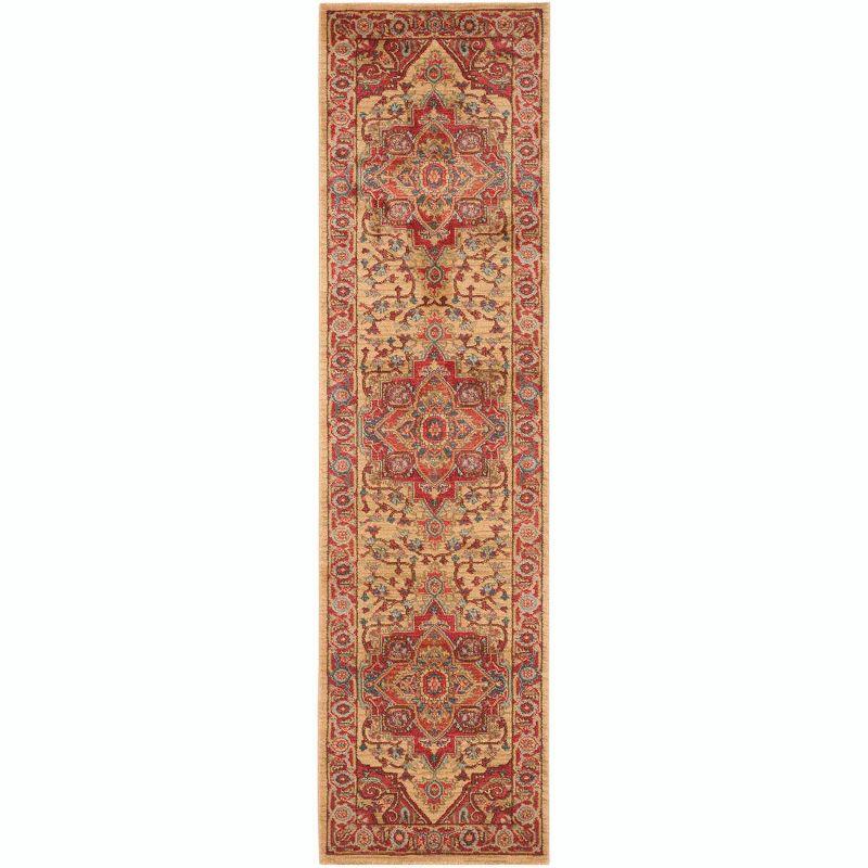 Mahal MAH698 Power Loomed Indoor Runner Rug - Red/Natural - 2'2"x12' - Safavieh.