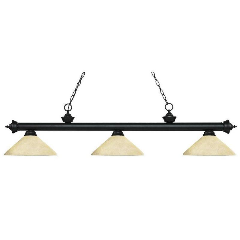 Z-Lite Riviera 3 - Light Island Pendant Light in  Matte Black