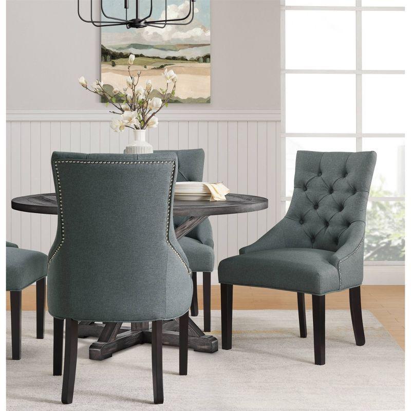 Set of 2 Haeys Tufted Upholstered Dining Armless Chairs - Alaterre Furniture