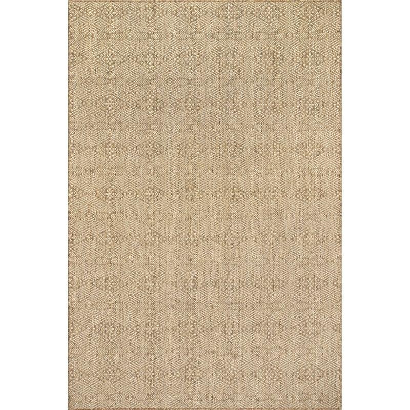 Nuloom Chandler Trellis 4x6 Indoor/Outdoor Area Rug for Living Room Patio Deck Front Porch Kitchen, Brown/Ivory