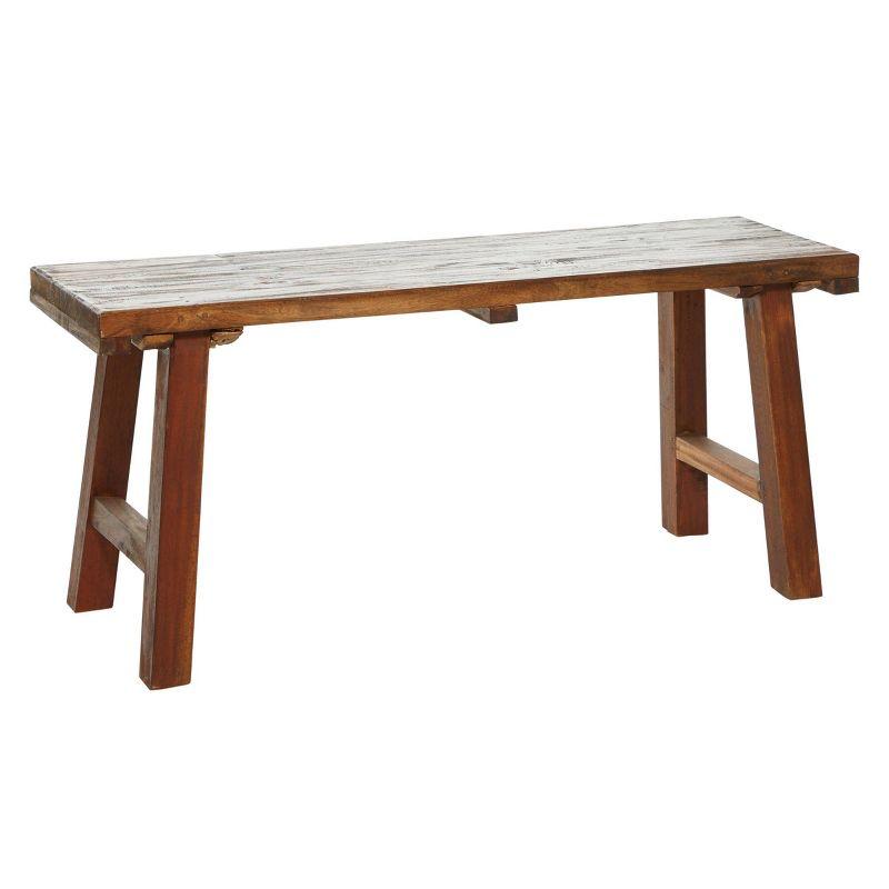 Croll Brown Wood Handmade Natural Bench 44" x 14" x 19"