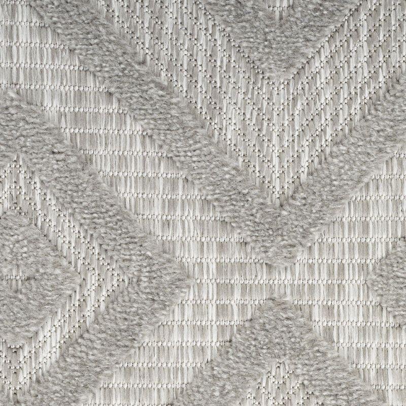 Nourison Versatile Solid Diamond Indoor Outdoor Flatweave Area Rug