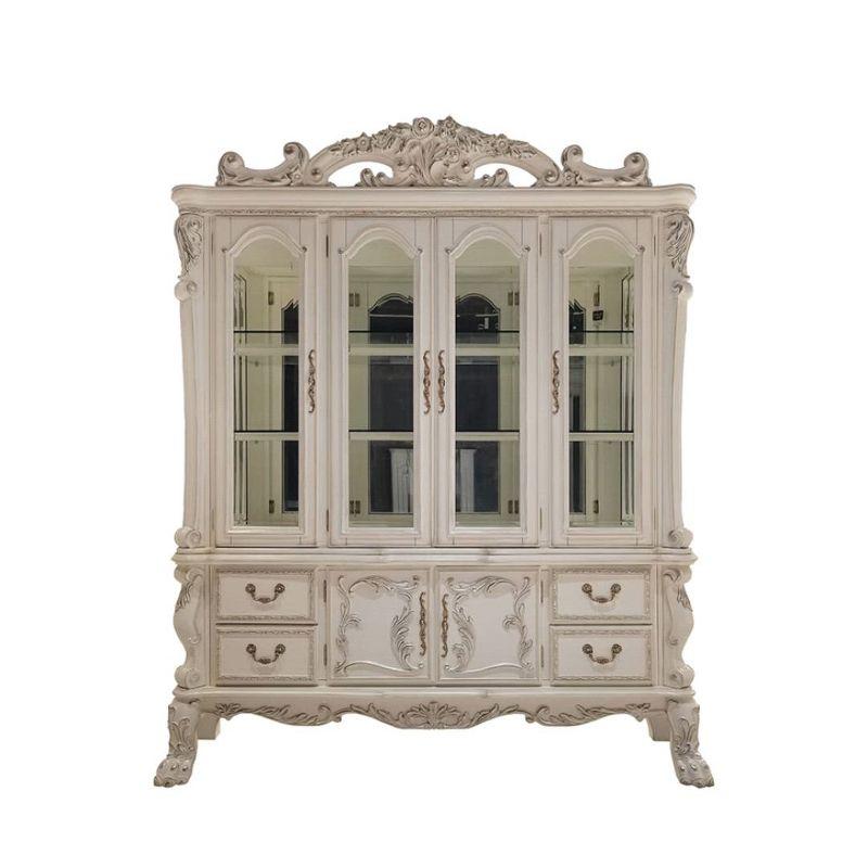 75" Dresden Hutch Tops Bone White Finish - Acme Furniture
