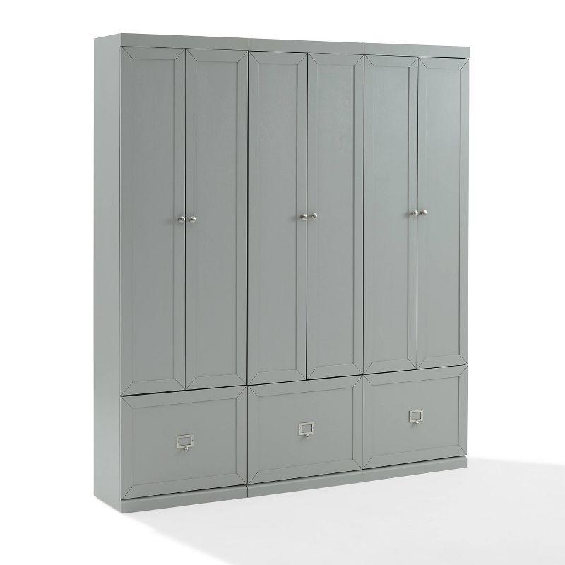 Harper Gray 3-Piece Modular Entryway Set with Pantry Closets