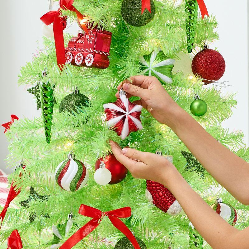 Best Choice Products 4ft Prelit Colored Christmas Tree, Artificial Tree Holiday Decor w/ LED Lights - Lime Green