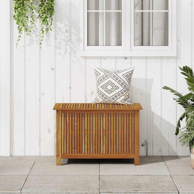 vidaXL Patio Storage Box 35.4"x19.7"x22.8" Solid Wood Acacia