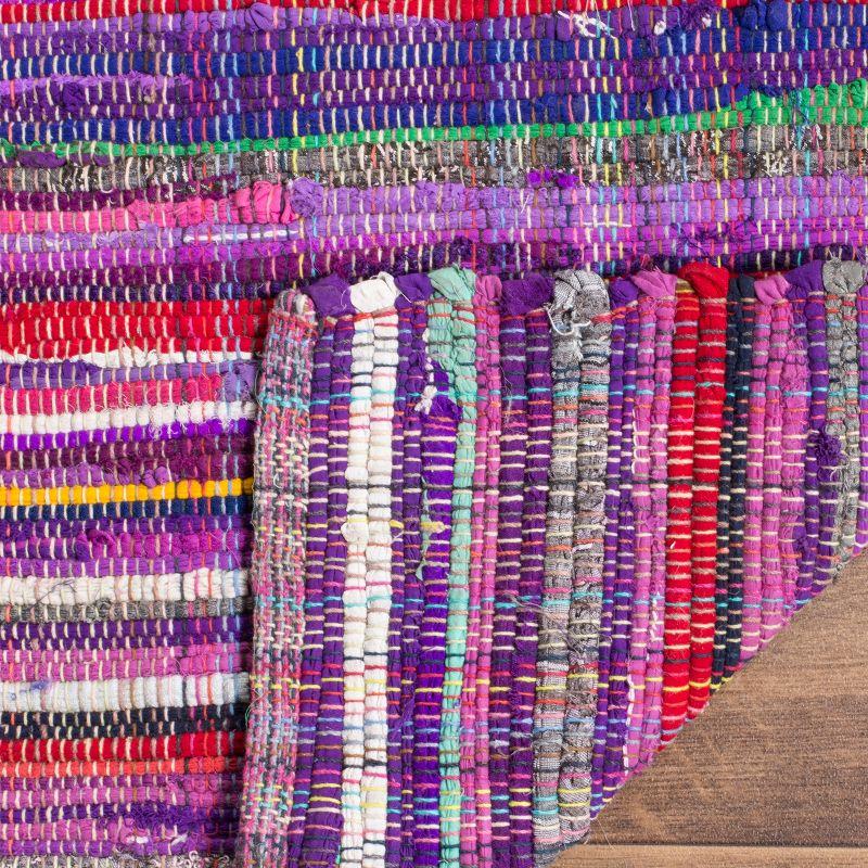 Rag Runner Rug RAR240 Hand Woven Runner Rug - Purple/Multi - 2'3"x6' - Safavieh.