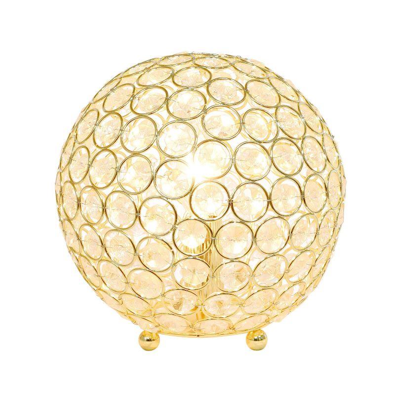 Bronze Crystal Ball Sequin Table Lamp for Kids Nursery