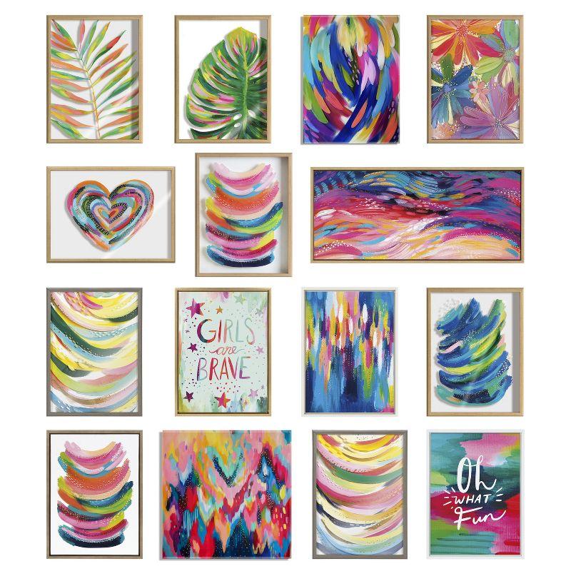 Kate and Laurel Sylvie Brushstroke 135 Framed Canvas by Jessi Raulet of Ettavee