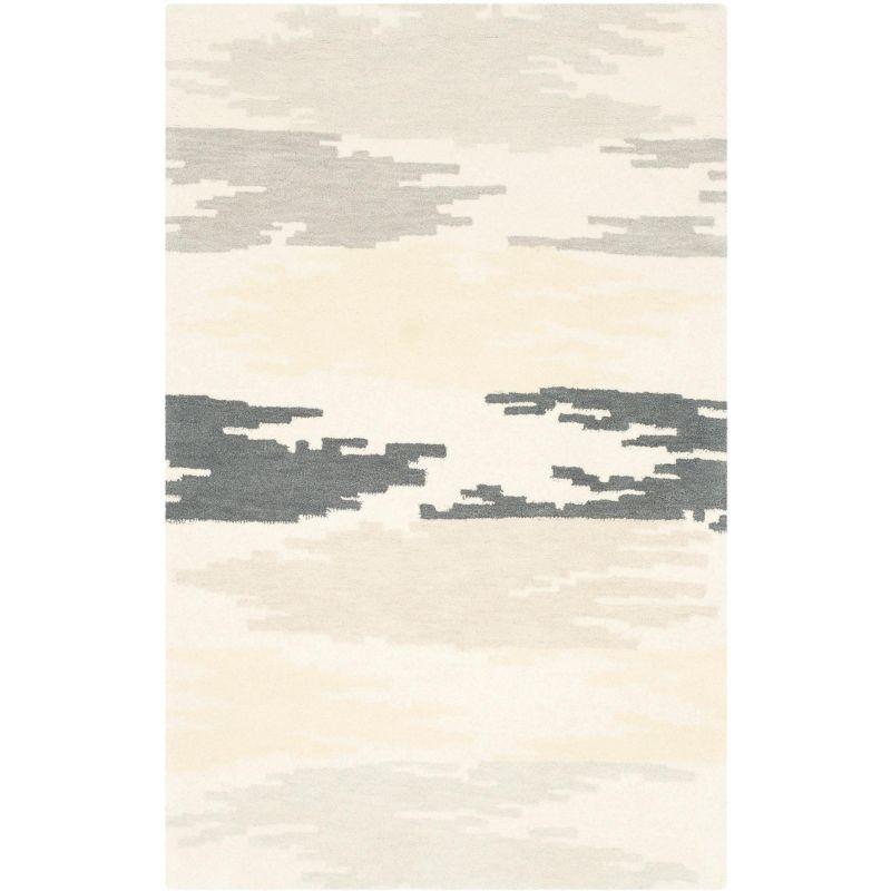 Soho SOH336 Hand Tufted Area Rug - Ivory/Grey - 3'6"x5'6" - Safavieh.