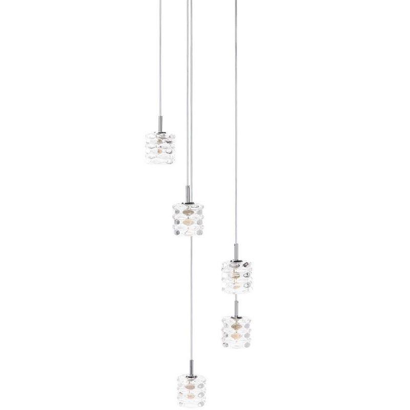 Hadden Chrome and Clear Glass LED Pendant Light