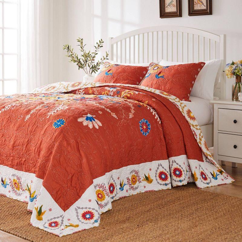 Barefoot Bungalow Topanga Floral Reversible Quilt Set