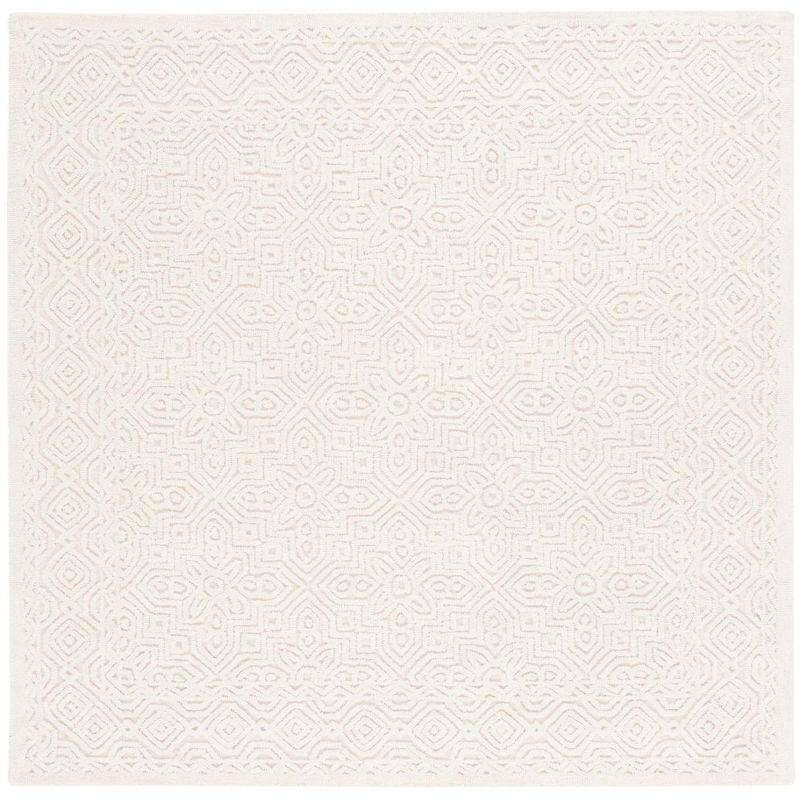 Textural TXT101 Hand Tufted Indoor Accent Rug - Ivory - 4'x4' - Safavieh