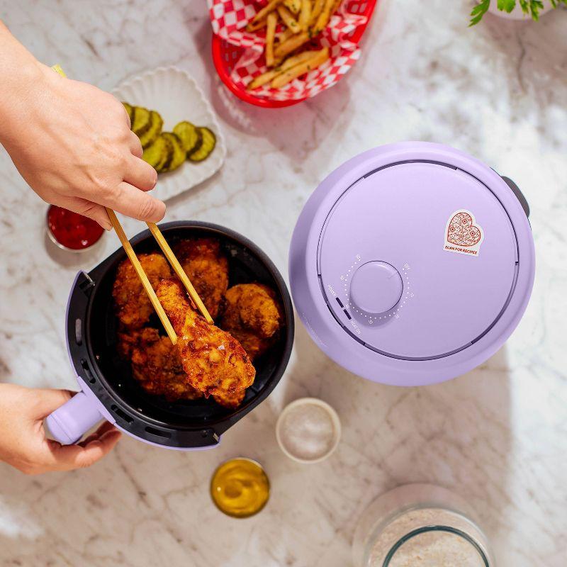 So Yummy by bella 2qt Air Fryer Lavender: 1200W Electric Fryer, Dishwasher-Safe Parts, 1-Year Warranty, 4lb Capacity