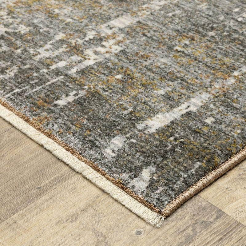 Oriental Weavers Hayden HAY06 Grey/ Gold Indoor Area Rug - 3'3" x 5'