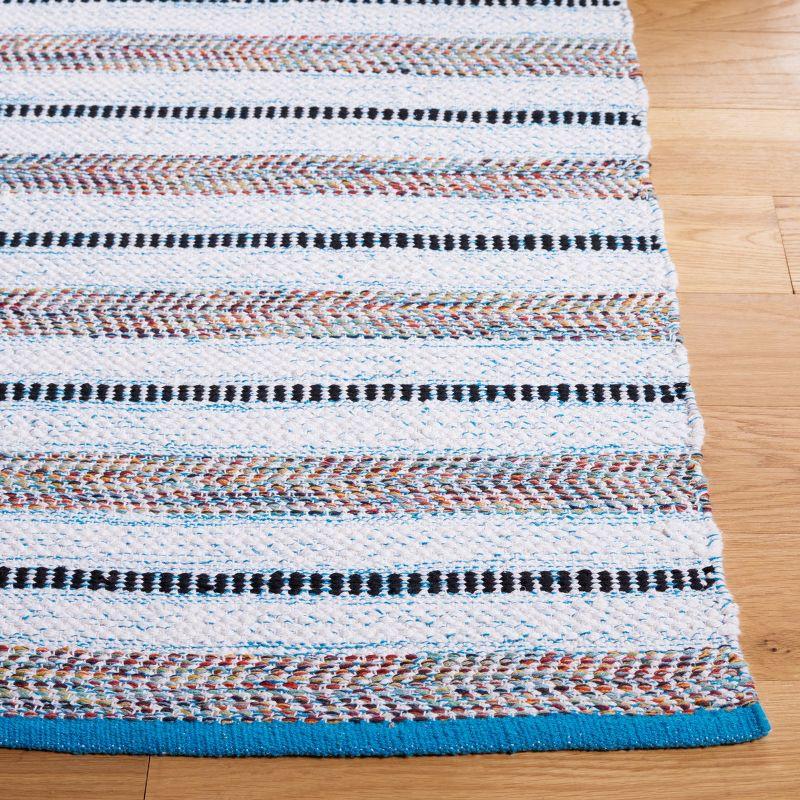 Montauk MTK702 Hand Woven, Flat Weave Indoor Runner Rug - Turquoise/Ivory - 2'3"x9' - Safavieh