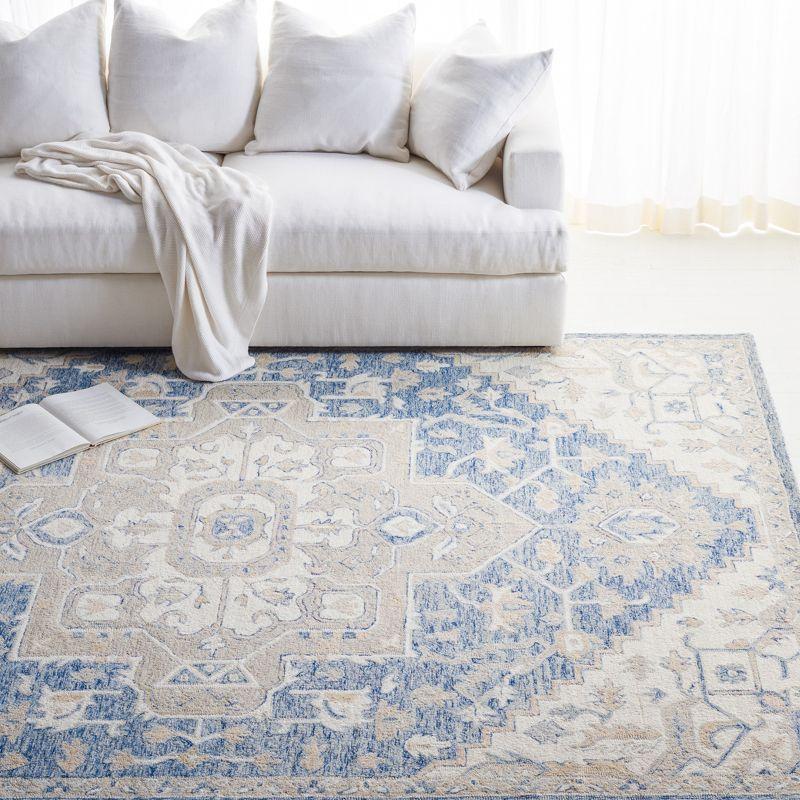 Micro-Loop MLP503 Hand Tufted Indoor Area Rug - Blue/Ivory - 6'x9' - Safavieh