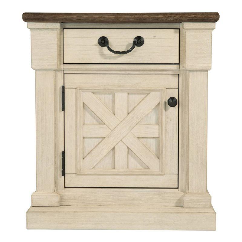 Bolanburg One Drawer Nightstand Antique White: Farmhouse Style with USB Ports - Signature Design by Ashley