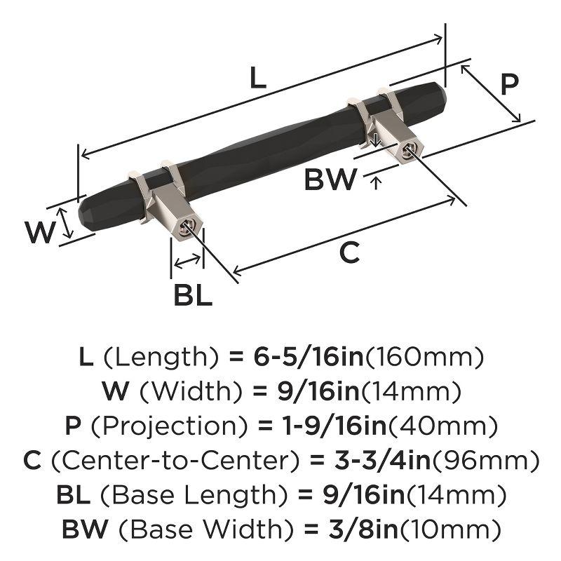Amerock London 3-3/4 inch (96mm) Center-to-Center