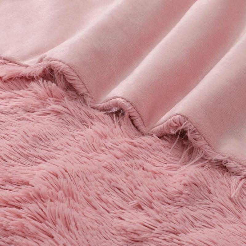 Kate Aurora Kate Aurora Regal Luxe Oversized Ultra Soft & Fuzzy Lined Accent Throw Blanket-50Wx70L In.-Beige