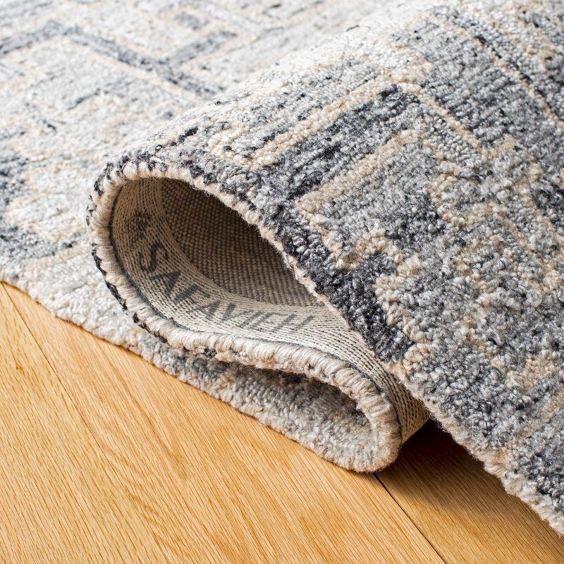 Abstract ABT142 Handmade Indoor Area Rug - Ivory/Black - 5'x8' - Safavieh