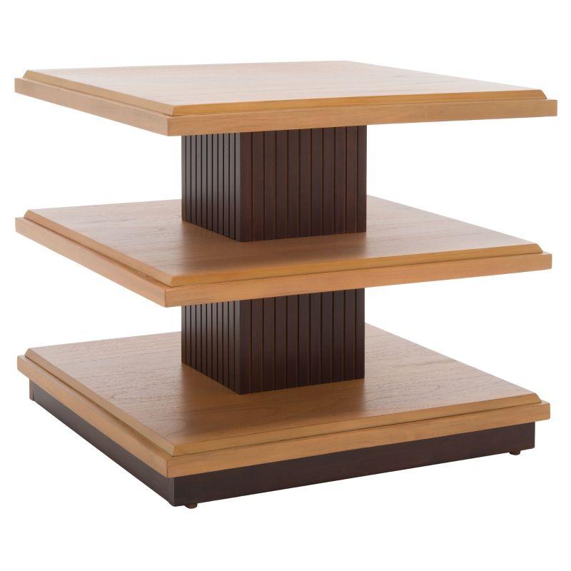 Suette 2 Shelf Accent Table - ACC5001A - Natural/Walnut - Safavieh